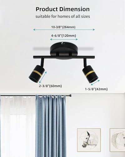 HiBay 2 Light Track Ceiling Fixture with Rotatable Heads