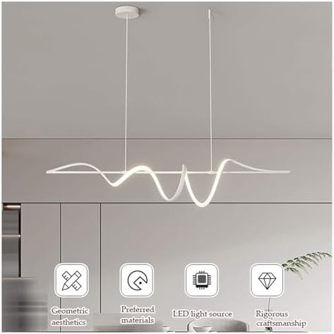 Chrome LED Spiral Linear Pendant Light 473In Tri-Tone Kitchen Island Hanging Light