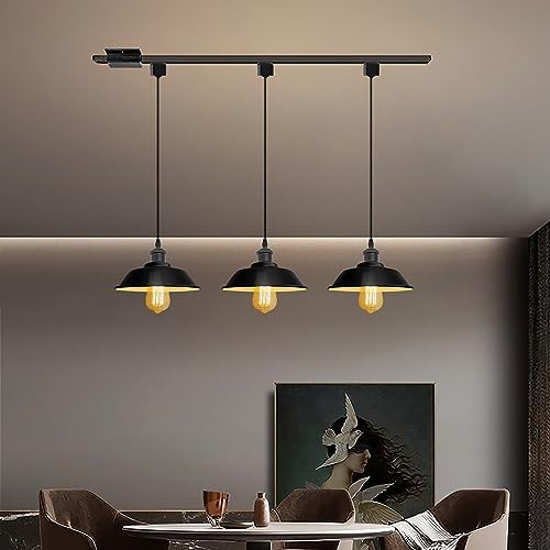 Retro Black Track Pendant Light