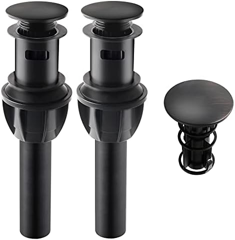iFealClear 2 Pack Pop Up Sink Drain Stopper with Overflow