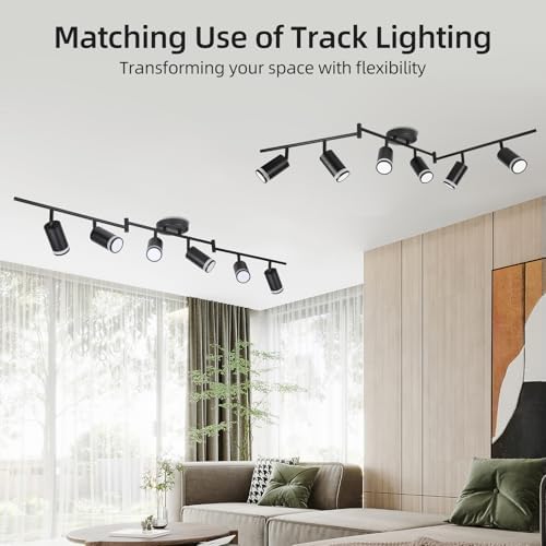 CANMEIJIA 6 Light Track Lighting Kit - LED Ceiling Light