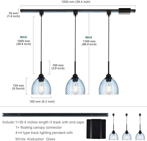 Elegant Nordic Blue Pendant Light for Modern Spaces
