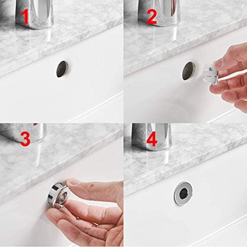 Bathtime Bliss High-Quality Overflow Sink Cover in Brushed Nickel