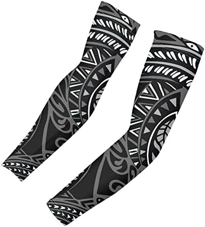 1 Pair Polynesian Print Arm Sleeves for Women Men