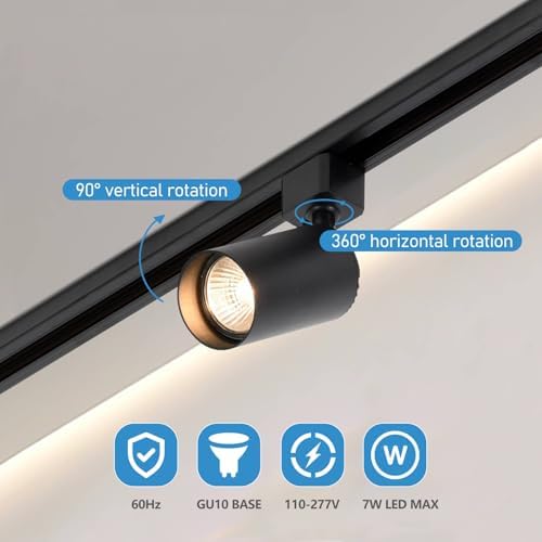 Hiiglxii 5-Light Track Lighting Kit with 13FT Power Cord