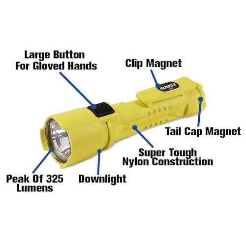 BRILLIANT SAFETY LED FLASHLIGHT with 10 HOUR RUNTIME