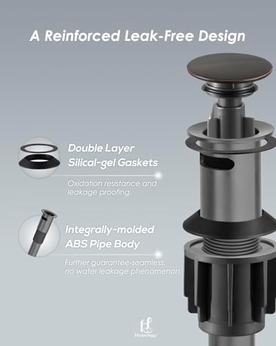 Oil Rubbed Bronze Pop Up Sink Drain with Overflow