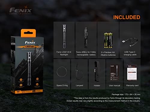 Fenix LD22 V2 800 Lumen Slim LED Flashlight