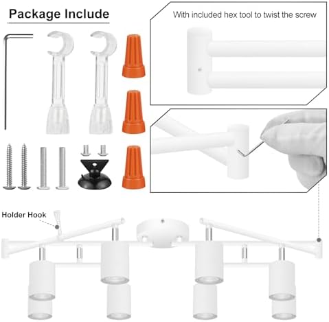 8 Light Track Lighting Fixtures Ceiling Matte White