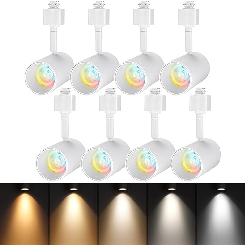Durable 8-Pack Track Lighting Heads With 5 CCT Options