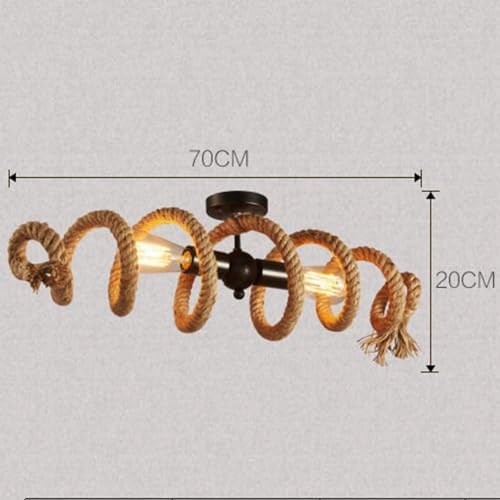 Elegant Retro Industrial Pendant Lighting with Hemp Rope Perfect for Your Home