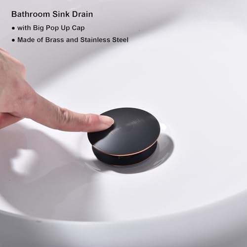 Oil-Rubbed Bronze Vanity Sink Drain with Overflow
