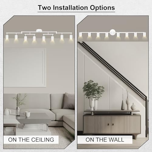 8 Light Track Lighting Fixtures Ceiling Matte White