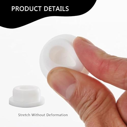 4-Piece Silicone Sink Overflow Cover for Kitchen Bath White