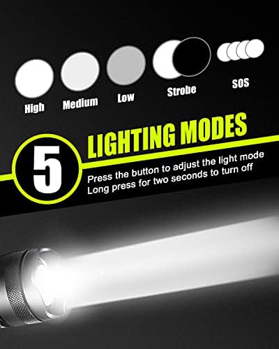 Victor Rechargeable LED Flashlight 10000 Lumens Waterproof 10-Hour Battery