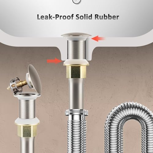Sturdy Metal Sink Drain with Basket