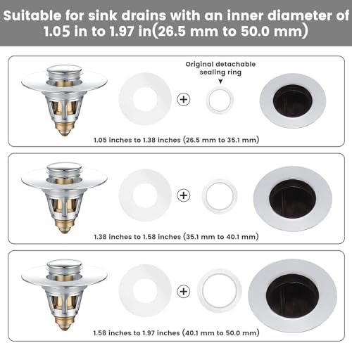 Universal 2 in 1 Bathroom Sink Stopper