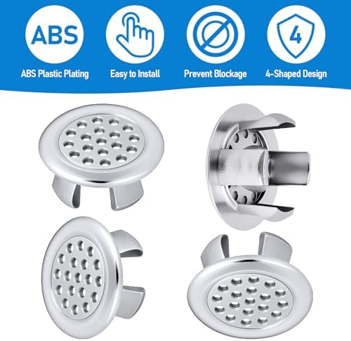 10-Piece Set of High-Quality Bathroom Sink Overflow Drain Covers
