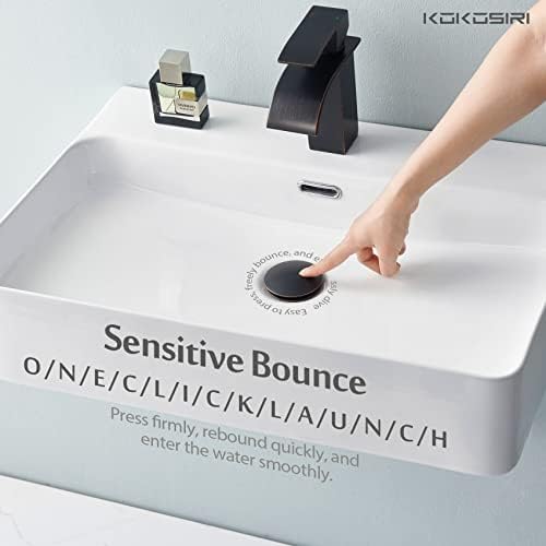 KOKOSIRI Pop Up Sink Drain with Strainer Basket