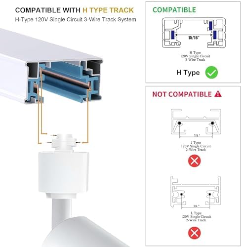 4-Piece GU10 Track Lighting Kit for No-Bulb Use