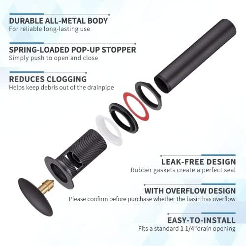 HEATGENE Bathroom Sink Drain Stopper