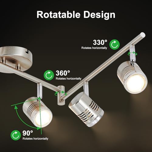 6-Piece 3000K Warm LED Track Lighting Fixtures