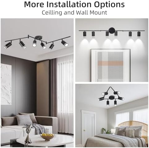 CANMEIJIA 6 Light Track Lighting Kit - LED Ceiling Light