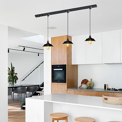 Retro Black Track Pendant Light