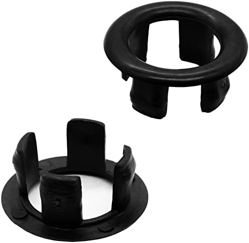 6-Pack Sink Overflow Rings Universal Bath Sink Overflow Hole Cover Matte Black