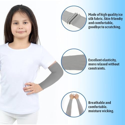 Vin Beauty 3 Pairs UV Protection Arm Sleeves for Kids