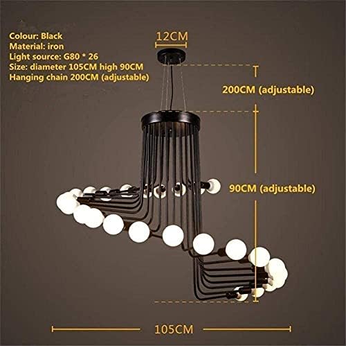 ZYBB American Country Retro Lighting 26-Led Chandelier