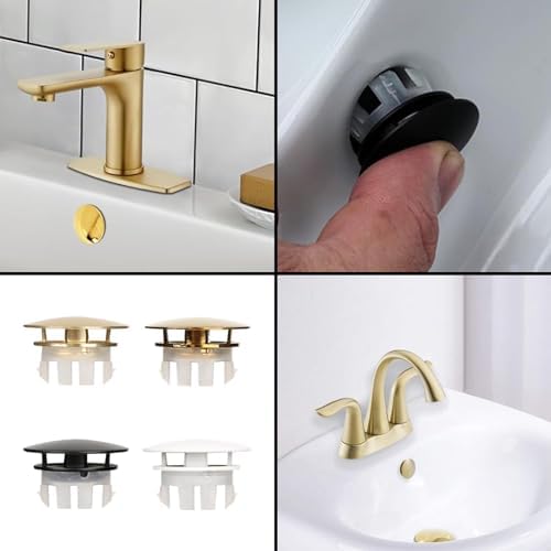 4-Piece Brass Sink Overflow Cap Frosted Gold