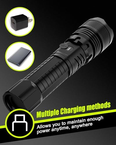 Victor Rechargeable LED Flashlight 10000 Lumens Waterproof 10-Hour Battery