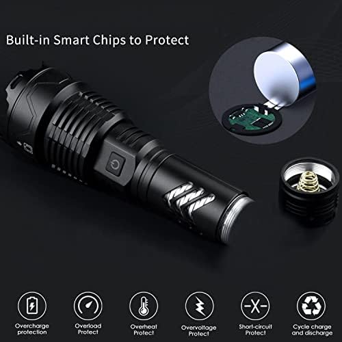Alifa Rechargeable LED Flashlight Brightest Handheld with 5 Modes