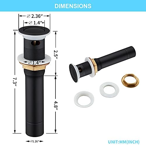 CREA 1 12 Pop-Up Sink Drain