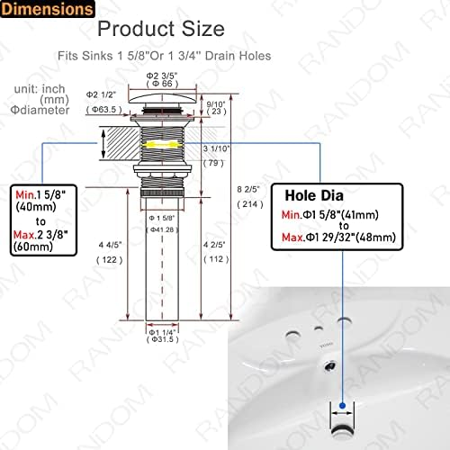 Reliable 1 34 Sink Drains for Vessel Vanities Matte Black Overflow Design
