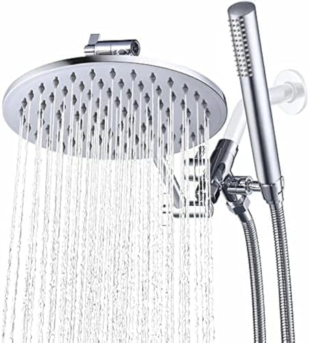 G-Promise All Metal Dual Shower Head Combo with Handheld Wand