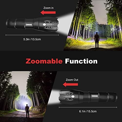 1000 Lumen Tactical Flashlight with 5-Mode Zoom Function zoomable waterproof and durable