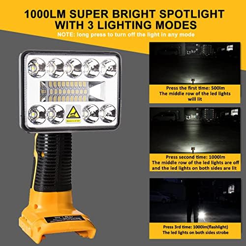 1000LM LED Worklight with Adjustment Charge