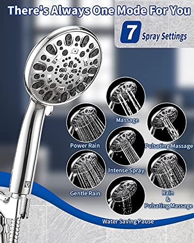 Durable 7 Spray Modes Handheld Shower Head Kit