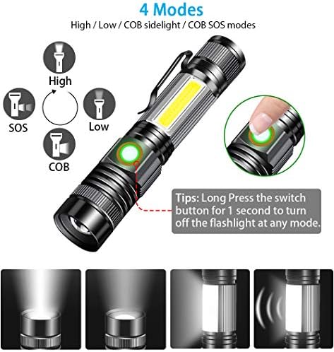 Vnina Rechargeable Tactical Flashlight with 1200 High Lumens