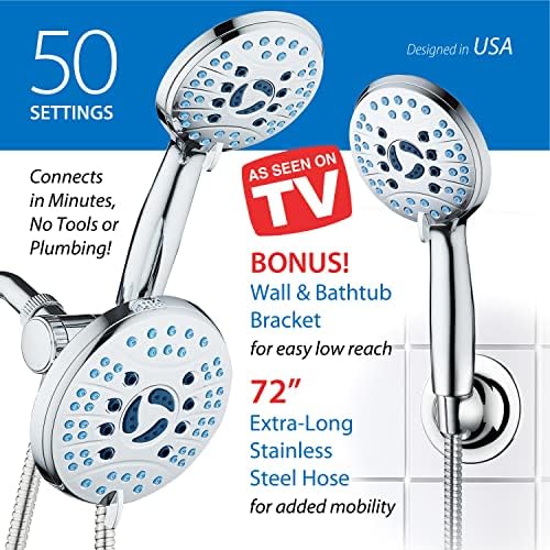 Hotel Spa AquaCare High Pressure Handheld Rain Shower Head Combo