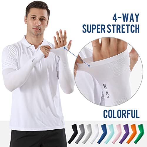 GOUNOD Sun Protection Cooling Compression Arm Sleeves for Men