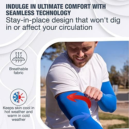 Cooling Arm Sleeves UV Protection Stretch-Fit for Sports