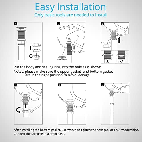 Sturdy Oil-Rubbed Bronze Sink Drain