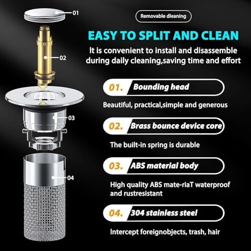 Bath Time Needs No Traps Sink Stopper Hair Catcher for Efficient Drainage