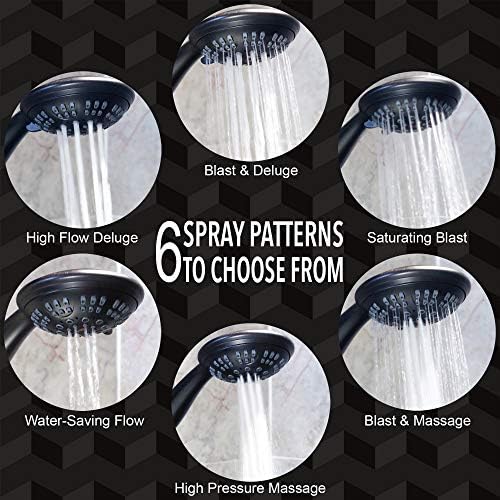 Aqua Elegante Luxury Handheld Shower Head - 6 Functional Rainfall Design