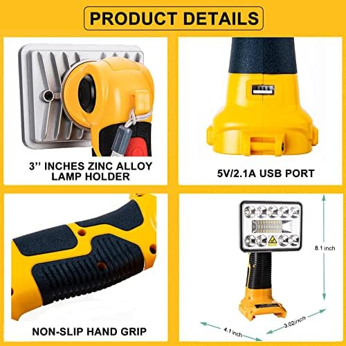 1000LM LED Worklight with Adjustment Charge