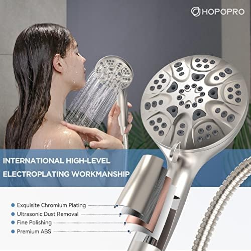 HOPOPRO 6-Mode High Flow Handheld Shower Head Set