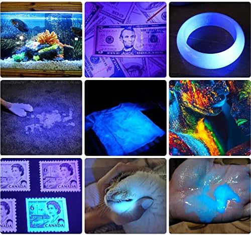 Darkbeam UV 365nm Flashlight 2-Pack Woods lamp Blacklight Anti-Counterfeit ID